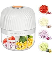 Electric Garlic Chopper 250ML, Mini USB Rechargeable Veggie Chopper, Cordless Garlic Mincer Onion...