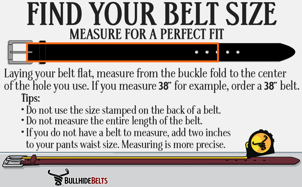 Belt Sizing Directions - Please measure for a perfect fit.