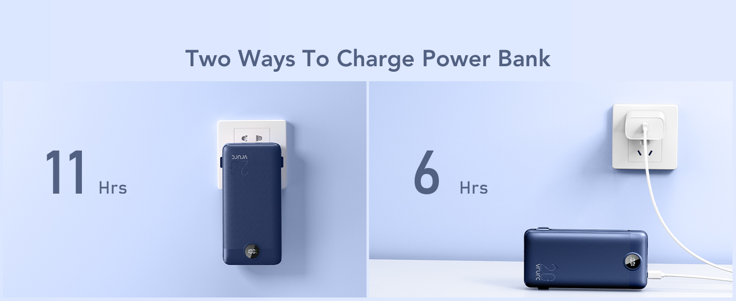 2 in 1 power bank and wall charger