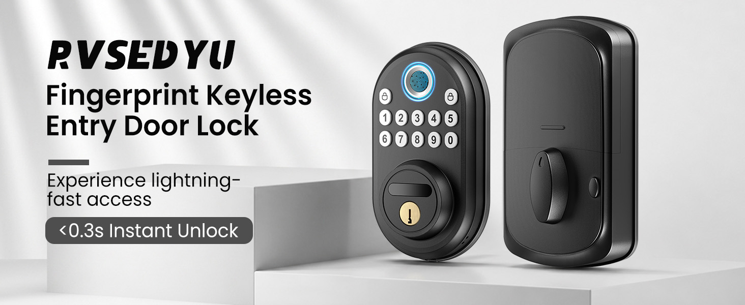 Fingerprint Door Lock with Keypad Keyless Entry Smart Deadbolt Lock for Front Door