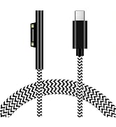 Sisyphy 6ft Nylon Braided Surface Connect to USB-C Charging Cable, Requires 45W 15V3A USBC Charge...