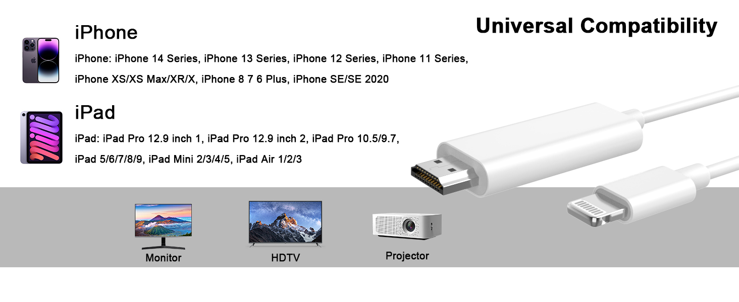 lightning to hdmi cable