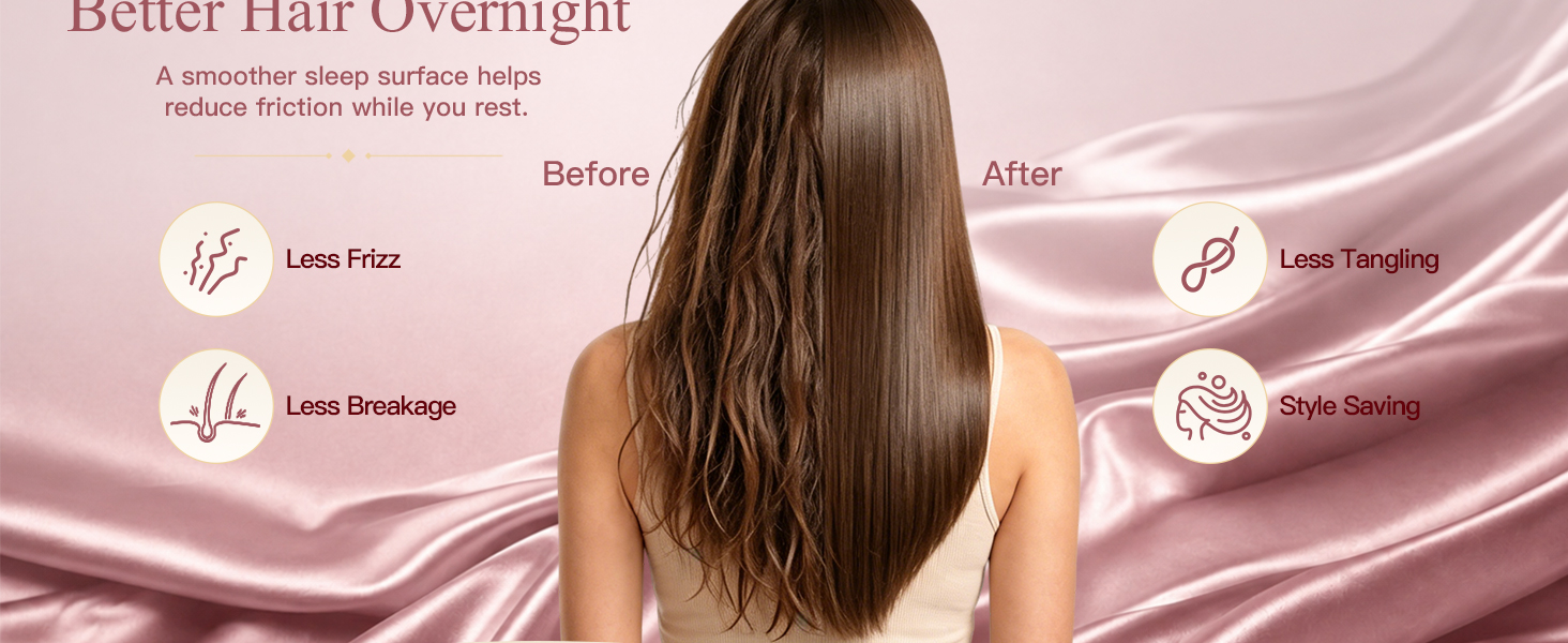 silk pillowcover for skin and hair