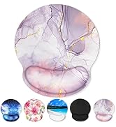 Mouse Pad with Gel Wrist Rest,Purple Ergonomic Mousepad with Wrist Support, Smooth Surface and No...
