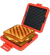 Microwave Sandwich Maker - Grilled Cheese Sandwich Maker,3-in-1 Toastie Panini Press with Dishwas...