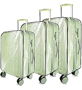 KSSZZCO 3 Pieces Thicken Clear Luggage Cover Protector, 20" 24" 28" PVC Luggage Covers for Suitca...