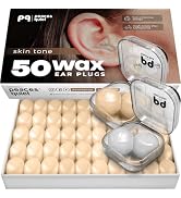 Peace&Quiet Wax Ear Plugs for Sleeping, Swimming - 50 Noise Cancelling Silicone Gel Wax Earplugs ...
