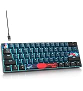 SbocKeeb 60% Mechanical Keyboard Black and Blue, Compact 60 Percent Gaming Keyboard RGB Backlit, ...
