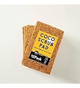 GrowByCoco Natural Coir Scrubber | Scourers for Deep Cleaning - Kitchen & Bathroom C...