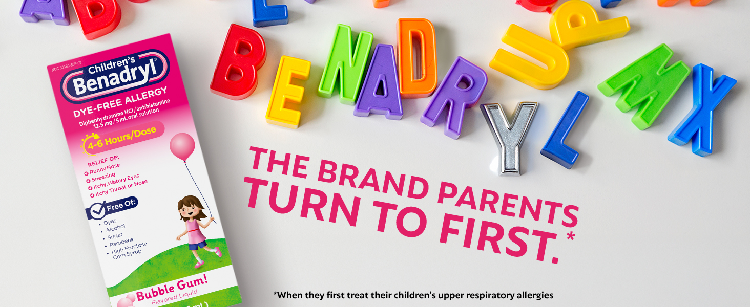 Children’s Benadryl is the kid’s allergy medicine parents turn to first