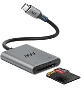 Acer SD Card Reader USB C, Dual Slots Type C to Memory Card Reader, Aluminum Micro SD Card Camera...