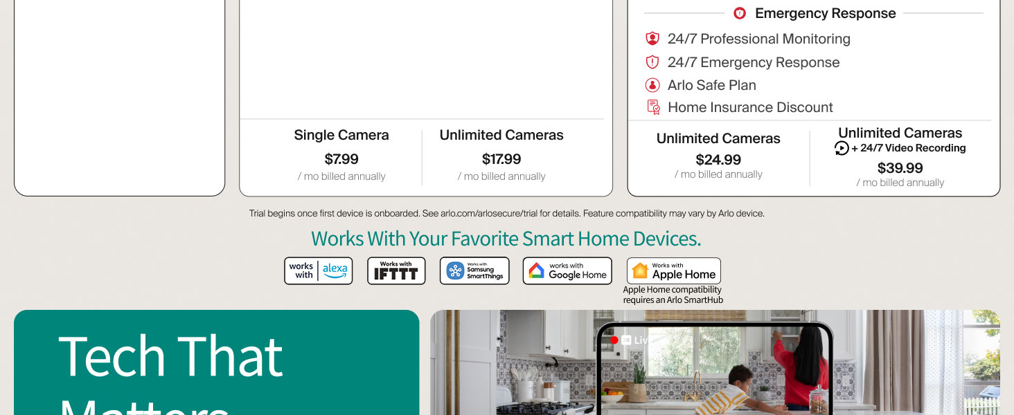 Arlo Essential Indoor Security Baby Camera 2K
