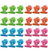 Magnetic Clips, 24 Pieces Magnetic Metal Clips Refrigerator Whiteboard Wall Fridge Magnet Memo No...