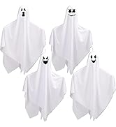 CCINEE 4 Pack Halloween Hanging Ghosts Decorations, 27.5“ and 35.5” Flying Outdoor Ghosts Assorte...