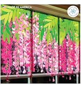 Springtime Flower Window Cling Decal For Glass - Wild Grass, Botanical Flowers, Daisy Meadow - La...