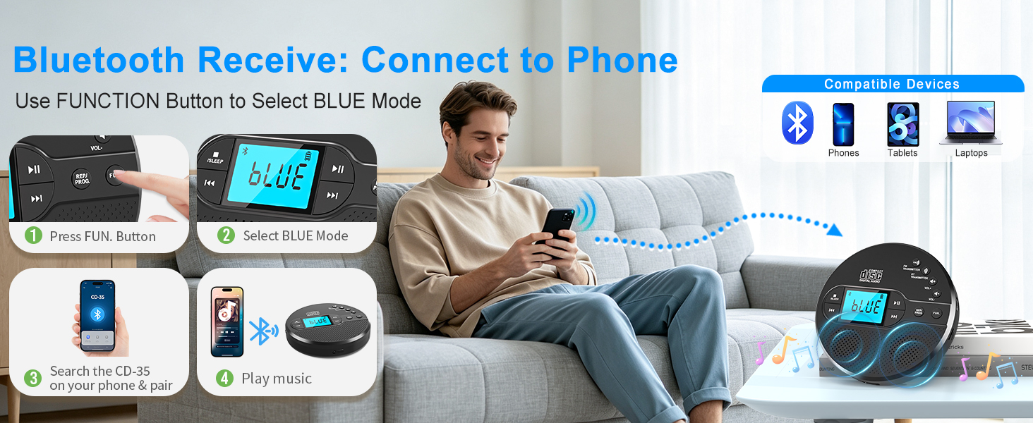 cd player with bluetooth