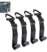 Amooca Headrest Hooks for Car Adjustable 4 Pack Vehicle Seat Back Organizer Storage Hanger Holder...