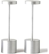 SAKRINGT 2 Pack Outdoor Table Lamp,LED Table Light,Cordless Table Lamp Rechargeable,5000mAh Batte...