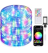 Hozplex 200FT Rope Lights for Outside, 610 LED String Light Outdoor Waterproof Plug in with Remot...
