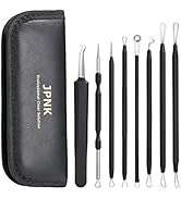 JPNK New Black 8PCS Blackhead Remover Comedones Extractor Acne Removal Kit for Blemish, Whitehead...