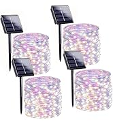 Solar String Lights Outdoor, 4 Pack 288FT 800 LED Solar Twinkle Lights for Outside Waterproof Cop...