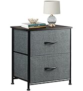 WLIVE Nightstand, 2 Drawer Dresser for Bedroom, Small Dresser with 2 Drawers, Bedside Furniture, ...