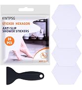Kwtpsg 24 PCS Anti Slip Shower Stickers with Strong Adhesive, Non Slip Bathtub Stickers for Bath ...