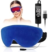 Kovnlo Heated Eye Mask, Washable USB Electric Warm Compress eye heating Pad for Dry Eyes, Blephar...