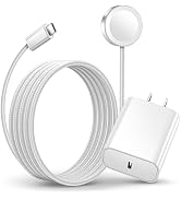 Fast Charging Cable for Apple Watch Charger & 20W Plug Adapter for iPhone,Portable USB C Wireless...