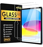 AVOAR 2 Pack Screen Protector for iPad 11th A16 2025 & 10th Gen 10.9" 2022 | Ultra Sensitive, Cas...