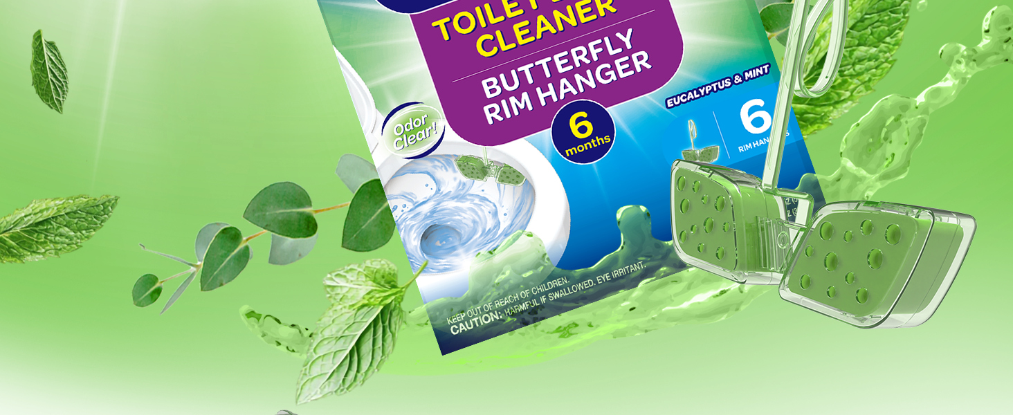 Toilet Bowl Cleaner Butterfly Rim Hanger