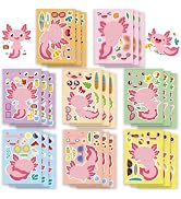 24 Pieces Make Your Own Stickers Mix and Match Make A Face Animal Stickers for Kids Toddlers (Axo...