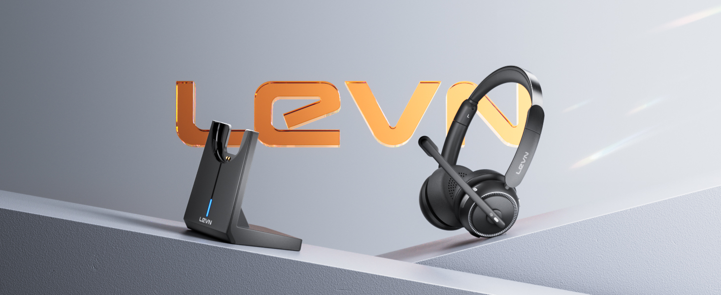 Wireless Headset with Mic for Work