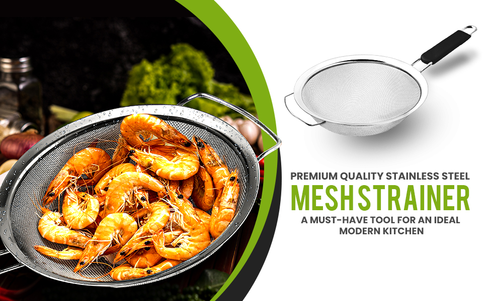 Ideal Tool for Kitchen - Extra Large Fine Mesh Strainer