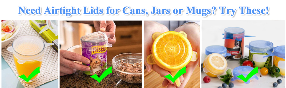 can lids for canned food; can covers for canned goods; silicone jar lids; pet food can cover;