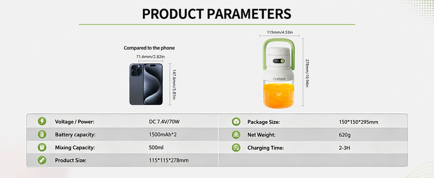 PRODUCT PARAMETERS