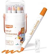 JUPITEARTH Silky Crayons for Toddlers 1-3, 12 Colors Twist Crayons, Non-Toxic, Washable, Easy-Gri...
