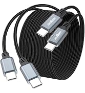 15 ft USB C Cable Fast Charging 100W 2Pack, Extra Long USBC to Type-C Charger Cord 15 foot with E...