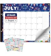 Large Desk Calendar 2026-2027 - Ougesi 18-Month Desk Top Calendar 22x17 July 2026 - Dec 2027, Aca...
