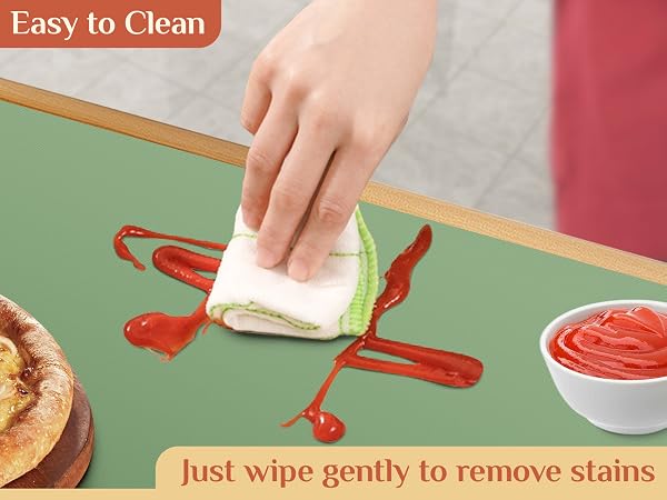 Just wipe gently to remove stains