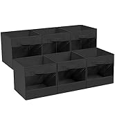 DIMJ Foldable Storage Cubes, Storage Bins with Handles, 10.6x10.6 inch Fabric Cube Storage Bins, ...