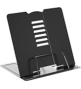 Desk Book Stand, VFINE Metal Reading Stand Book Holder Adjustable Cookbook Documents Holder Porta...