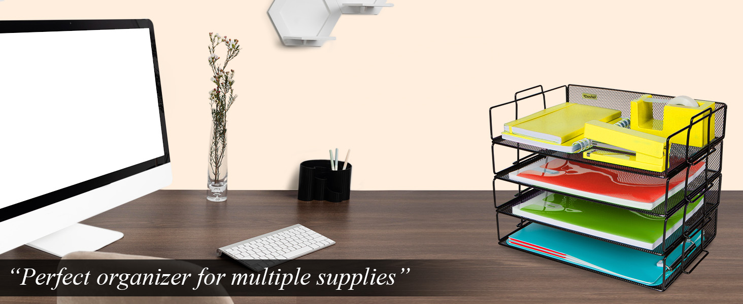 desk organizer tray classroom letter tray stackable paper tray desk paper organizer paper holder