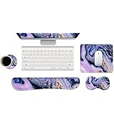 ArtSo Keyboard Wrist Rest and Mouse Pad with Wrist Support Set Ergonomic Coaster, Memory Foam Mou...
