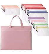 Simpldell 19 Pack Mesh Zipper Pouch Set with Storage Bag | 7 Sizes Translucent File Organizer Bag...