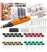 Uolor 145PCS Cordless Polishing Buffing Wheels Kit, Polishing Tool Kit with 100 Wool Buffing Whee...