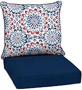 Arden Selections Outdoor Deep Seat Cushion Set, 24 x 24, Water Repellant, Fade Resistant, Deep Se...