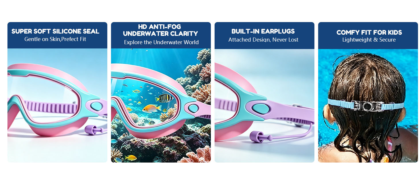 kids swim goggles, swimming goggles for kids, youth swim goggles, boys girls swim goggles,pool beach
