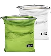 Veki 2 Pack Travel Laundry Bag, Waterproof Dirty Clothes Bags with Handles, Washable Wet Dry Bag,...