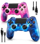 Controller for PS4, Wireless Controller 2 Pack for Sony PlayStation 4/Slim/Pro, Remote Control wi...
